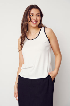 I SAY Dee Tank Top Tops 101 Broken White