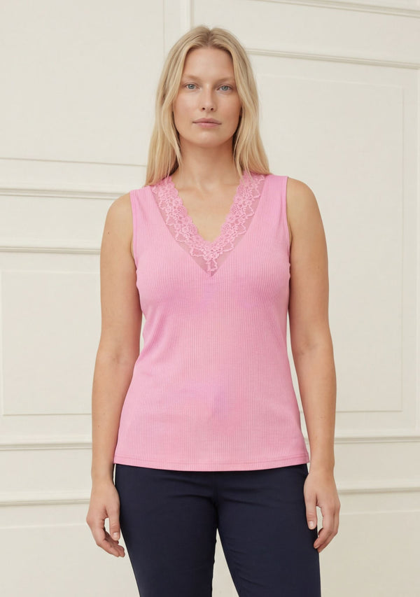 I SAY Dee V-Neck Top Tops 515 Hot pink