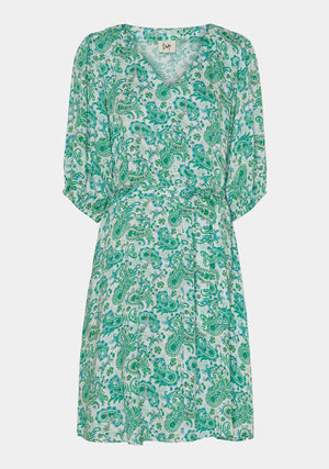 I SAY Dunja Dress Dresses L93 Fresh Green Paisley