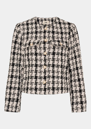 I SAY Emilie Blazer Jackets M99 Black/Cream Check