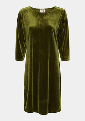 I SAY Ewy Velvet Dress Dresses 873 Deep Forest