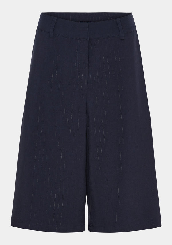 I SAY Felicia Long Shorts Shorts N39 Navy Pinstripe