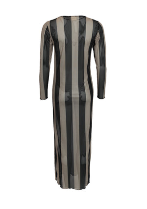 I SAY Fifi Straight Dress Dresses L33 Winter Sand/Black Stripe