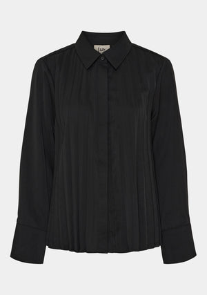 I SAY Frida Pleat Shirt Shirts 900 Black