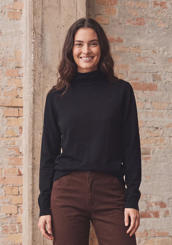 I SAY Frigga A-Shape Pullover Knitwear 900 Black