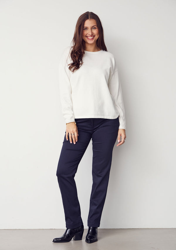 I SAY Frigga Knit Pullover Knitwear 101 Broken White