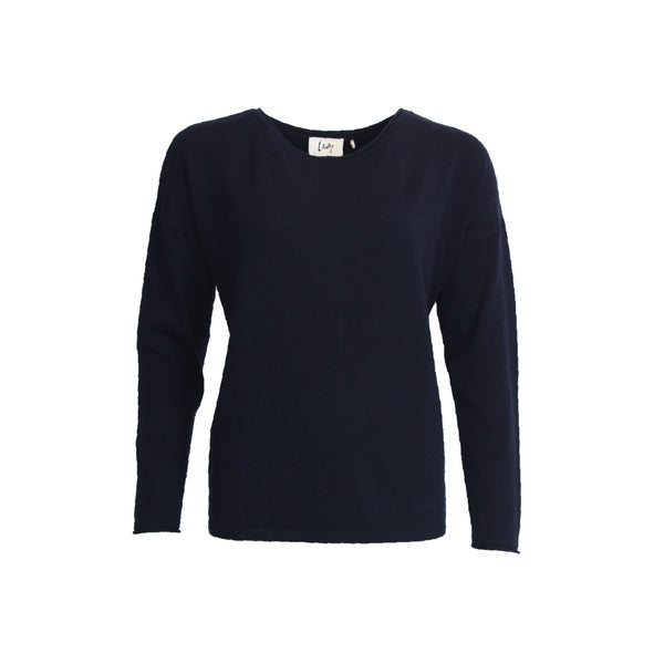 I SAY Frigga Knit Pullover Knitwear 640 Navy