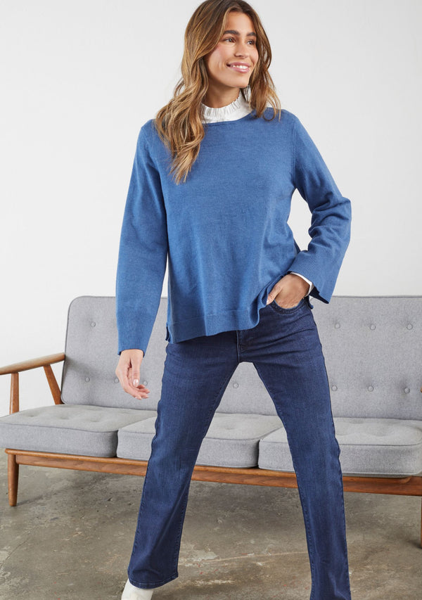 I SAY Frigga New Knit Knitwear 602 Blue
