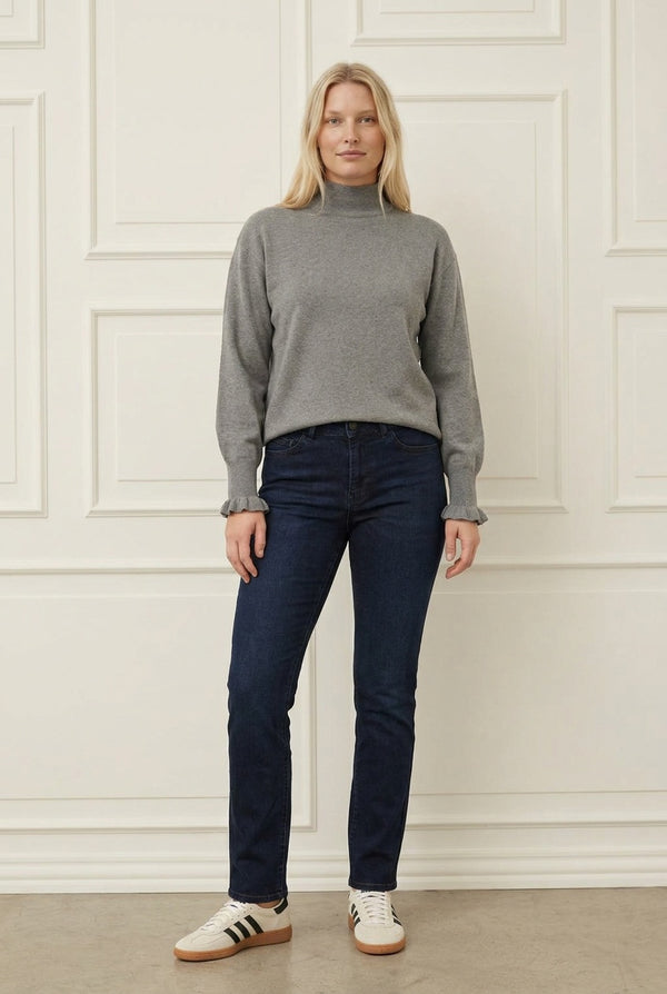 I SAY Frigga New Pullover Knitwear 947 Grey Melange