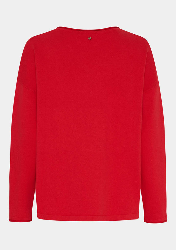 I SAY Frigga V-Neck Knitwear 432 Fresh Red