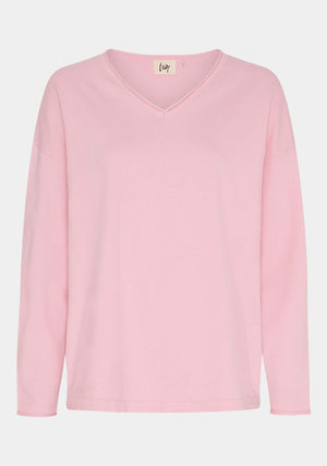 I SAY Frigga V-Neck Knitwear 516 Pink