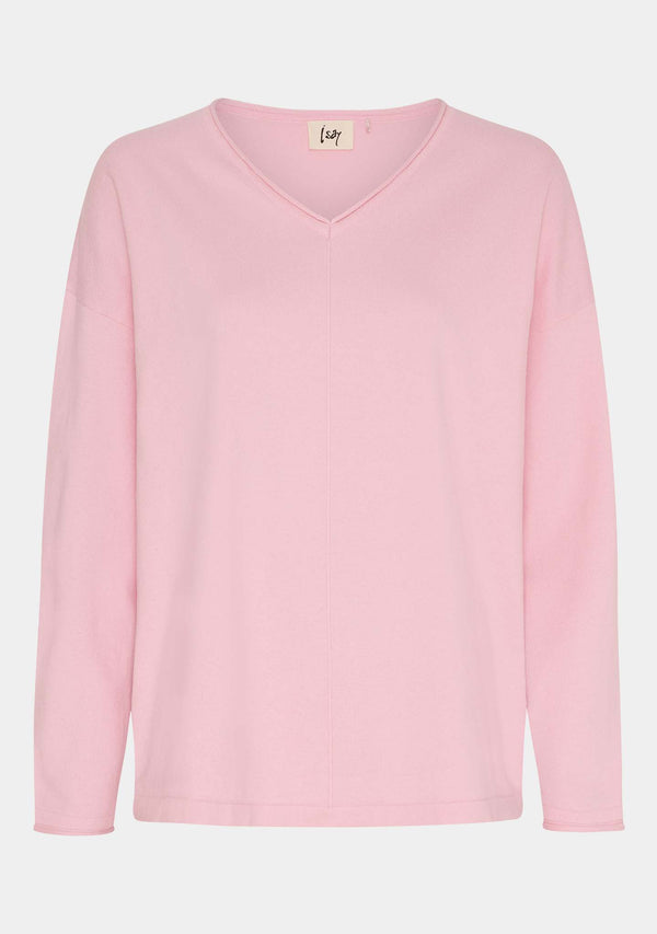 I SAY Frigga V-Neck Knitwear 516 Pink