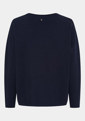 I SAY Frigga V-Neck Knitwear 640 Navy