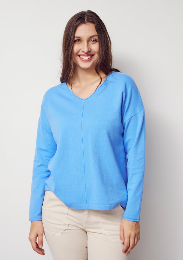 I SAY Frigga V-Neck Knitwear 645 Skyblue