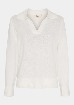 I SAY Gabi l/s Knit Knitwear 101 Broken White