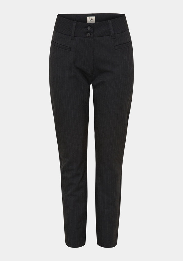 I SAY Genova Striped Pant Pants K51 Dark Grey Pinstripe