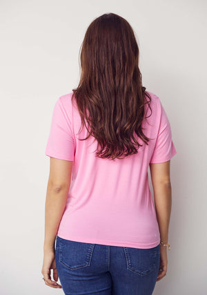 I SAY Gritt O-Neck T-Shirt T-Shirts 515 Hot pink
