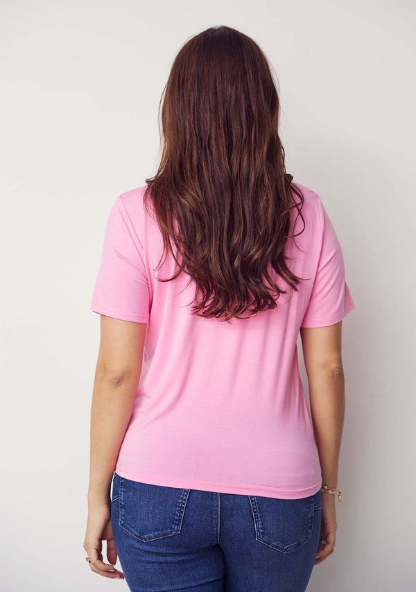 I SAY Gritt O-Neck T-Shirt T-Shirts 515 Hot pink
