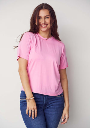 I SAY Gritt O-Neck T-Shirt T-Shirts 515 Hot pink