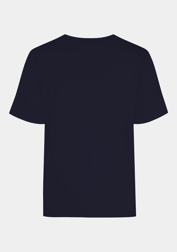 I SAY Gritt V-Neck T-Shirt T-Shirts 640 Navy