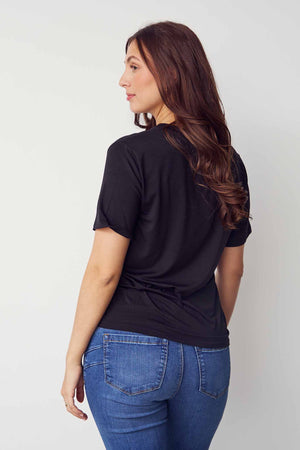 I SAY Gritt V-Neck T-Shirt T-Shirts 900 Black