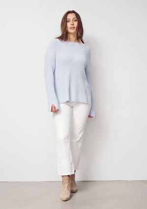 I SAY Gunda Knit Pullover Knitwear 619 Light Blue