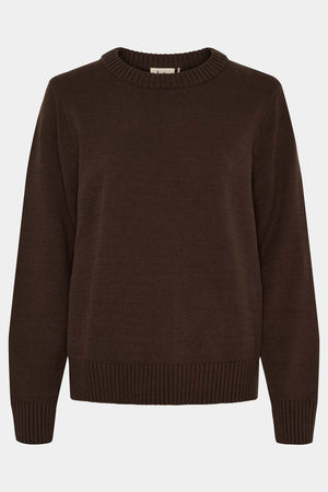 I SAY Gwen Basic Pullover Knitwear 356 Dark brown