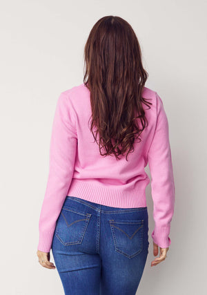 I SAY Gwen Basic Pullover Knitwear 515 Hot pink