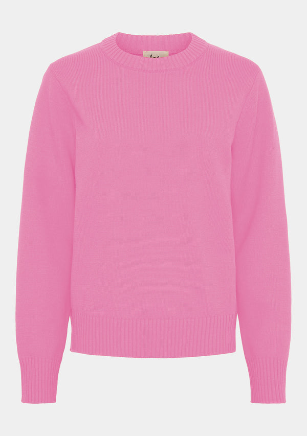 I SAY Gwen Basic Pullover Knitwear 515 Hot pink