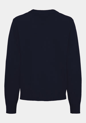 I SAY Gwen Basic Pullover Knitwear 640 Navy