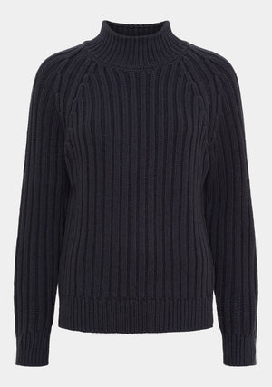I SAY Gwen Highneck Pullover Knitwear 640 Navy