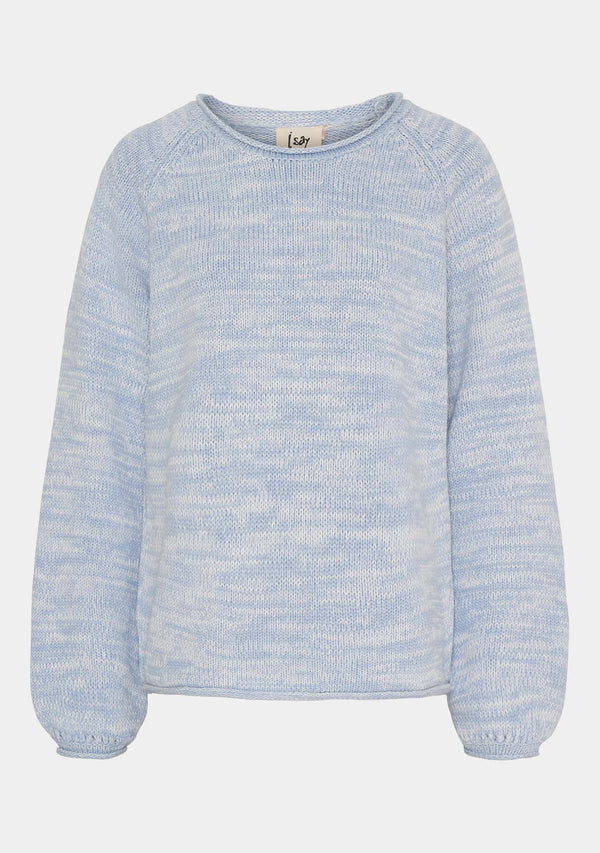 I SAY Gwen Knit Pullover Knitwear 625 Light Blue Melange