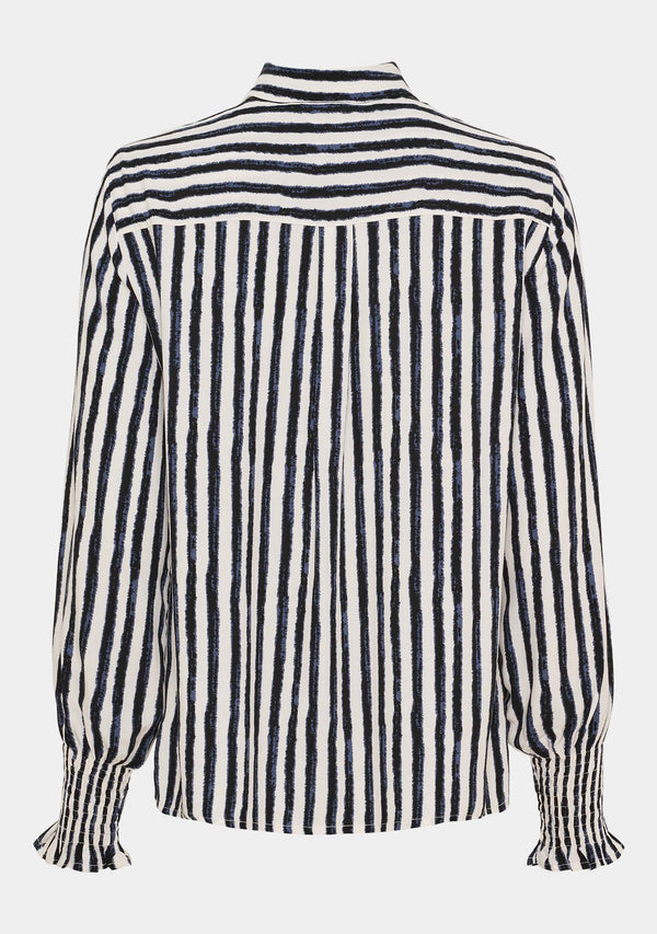 I SAY Gyta Smock Blouse Blouses N16 Creamy w/Black