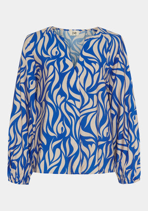 I SAY Harlee V-Neck Blouse Blouses M65 Blue Floating