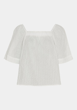 I SAY Heidi Smock Blouse Blouses 100 White