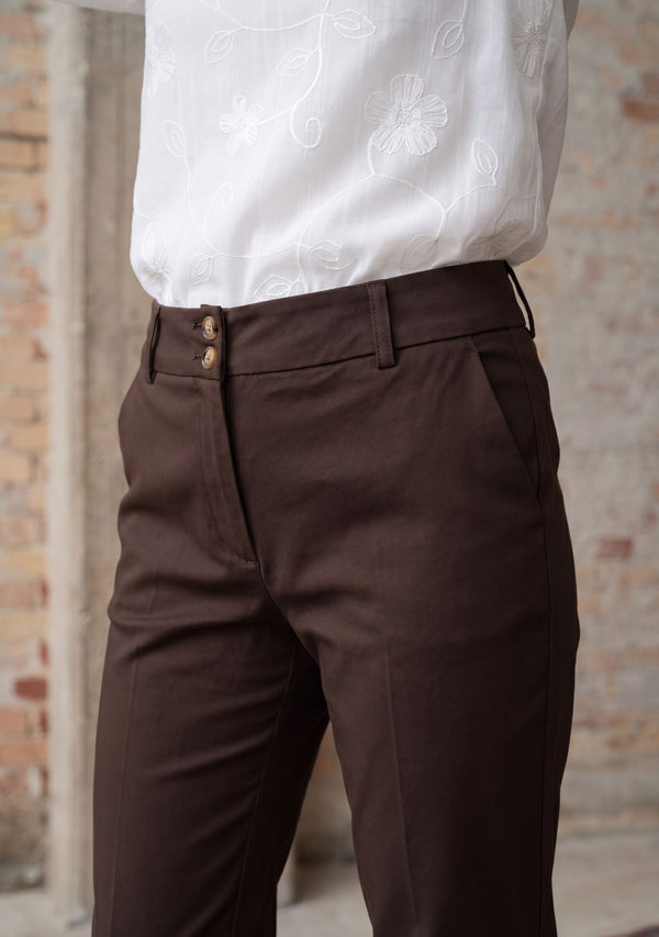I SAY Isay Chino Pant Pants 356L Dark Brown LONG