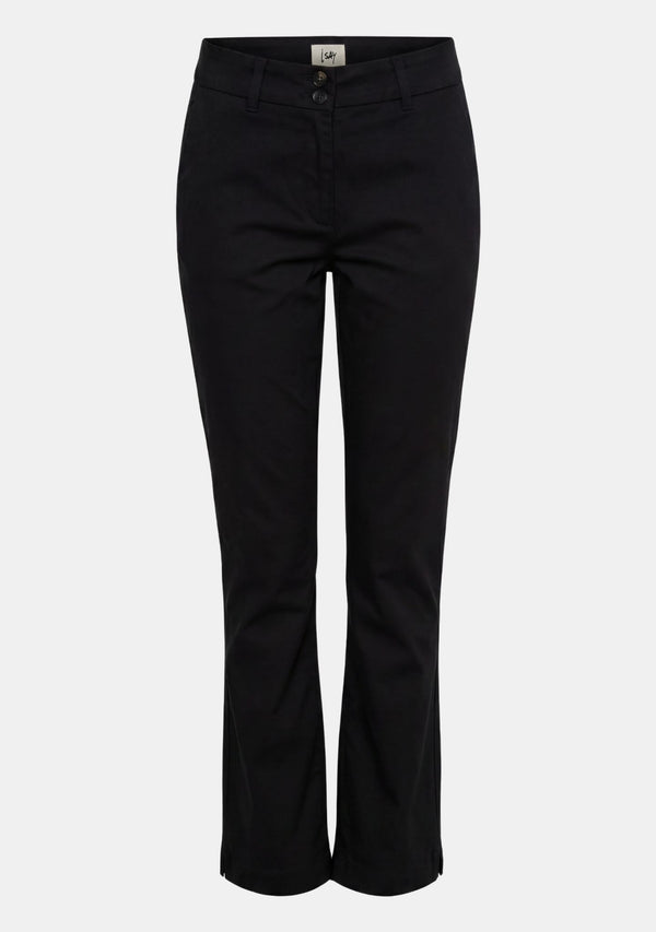 I SAY Isay Long Highwaist Chino Pants 900 Black