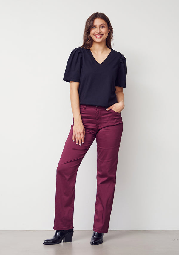 I SAY Isay Long Straight Pant Pants 434 Wine