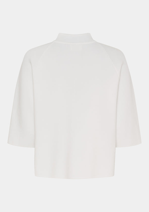 I SAY Jena Poncho Blouse Knitwear 101 Broken White