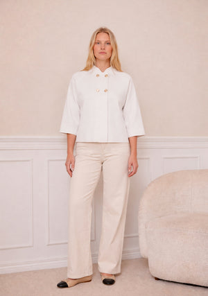 I SAY Jena Poncho Blouse Knitwear 101 Broken White