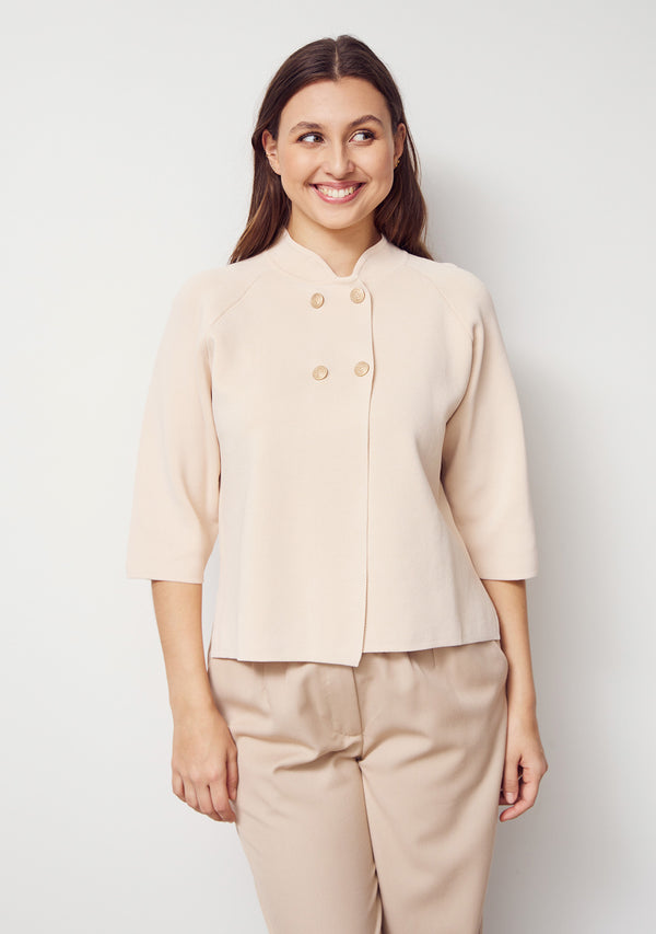 I SAY Jena Poncho Blouse Knitwear 112 Sand