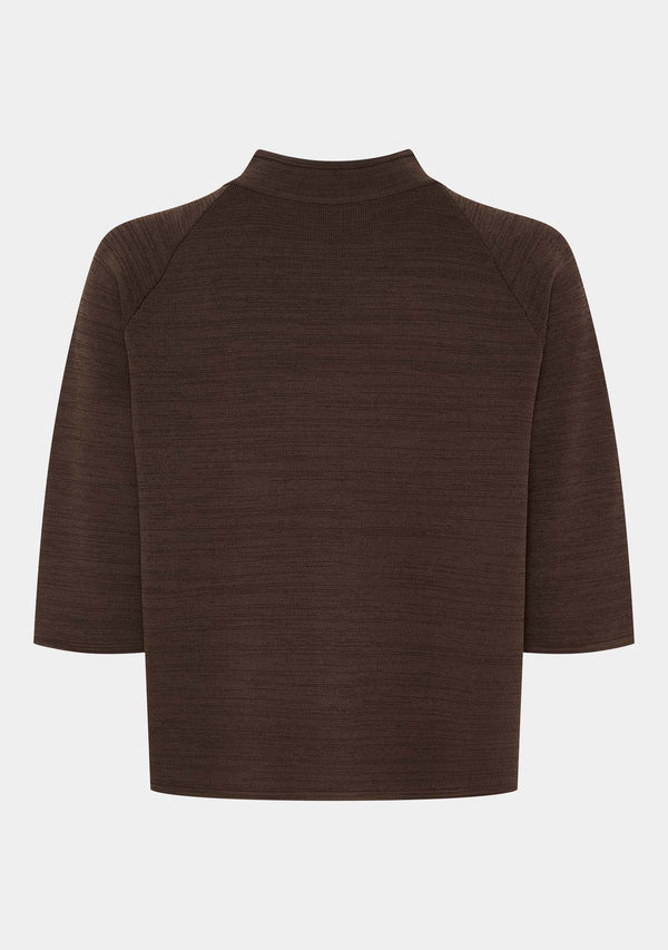 I SAY Jena Poncho Blouse Knitwear 890 Khaki Melange