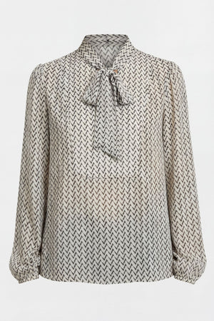 I SAY Jill Blouse Blouses D36 Black Zig Zag