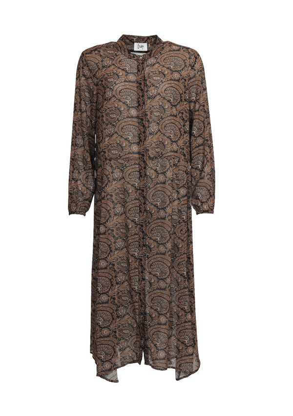 I SAY Jodie Dress Dresses K70 Black/Brown Leaf