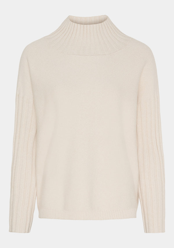 I SAY Kaddy Knit Pullover Knitwear 125 Winter White Melange