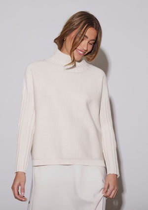 I SAY Kaddy Knit Pullover Knitwear 125 Winter White Melange