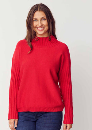 I SAY Kaddy Knit Pullover Knitwear 404 Red