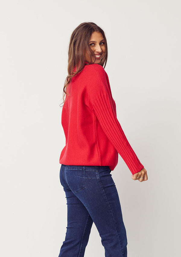 I SAY Kaddy Knit Pullover Knitwear 404 Red