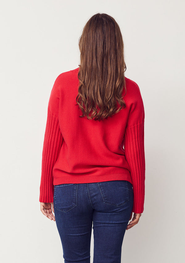 I SAY Kaddy Knit Pullover Knitwear 404 Red