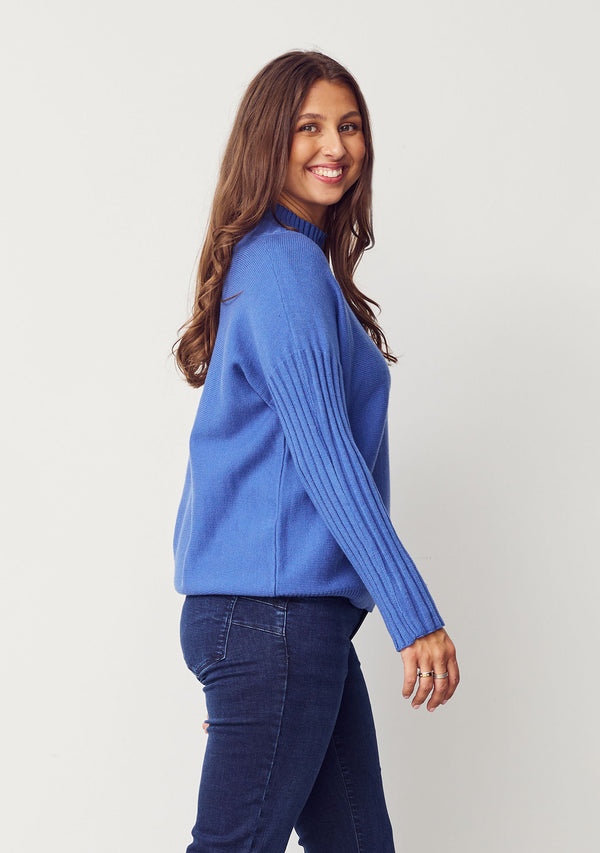 I SAY Kaddy Knit Pullover Knitwear 602 Blue